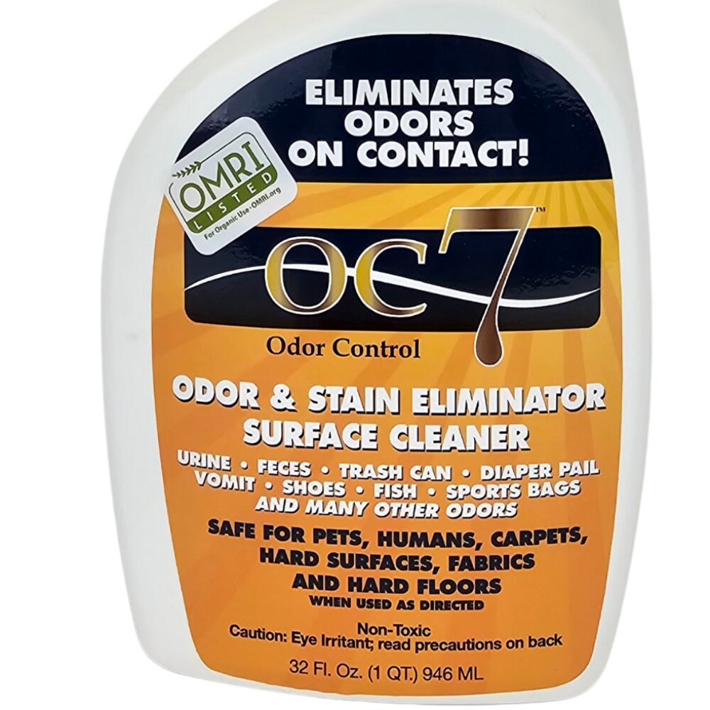 OC7 Organic Deodorizer/Stain Remover 32oz Spray Bottle